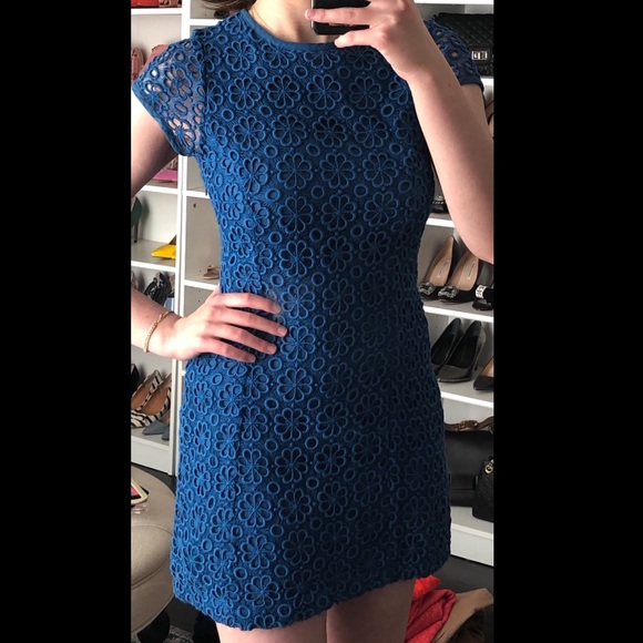 ASOS Blue Flower Lace Dress - Picture 1 of 8